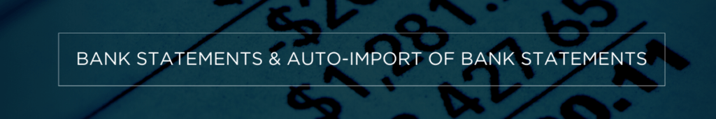 bank statements and auto import of bank statements